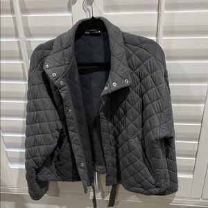 Zara Dark Gray Quilted Jacket